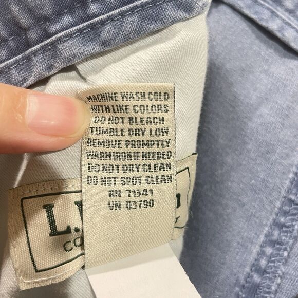 L.L. Bean Comfort Waist Cargo Pants Men’s Size 36 x 32 Blue Vtg Cotton LL Bean - Picture 5 of 9